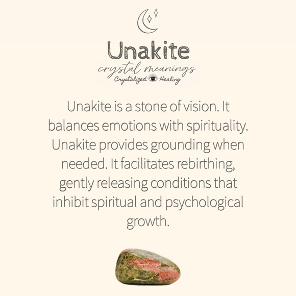 Unakite Agate Raw Stone Crystal - Picture 2 of 3